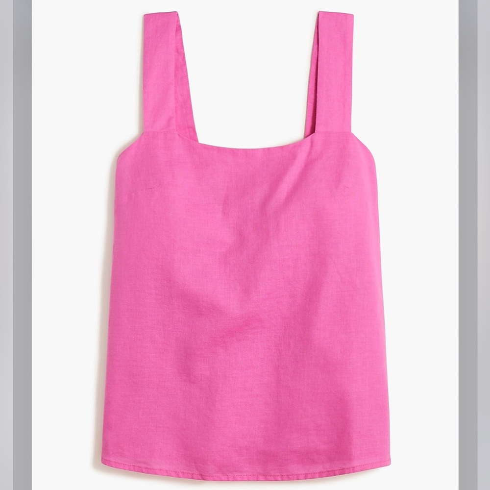 JCrew Linen blend squareneck tank top